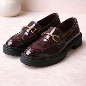 ZARA Women’s Loafers Size 7 Wine Ocre Color